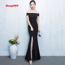 DongCMY WT3067 Выпускные платья новые сексуальные длинные черные цвета модные большие размеры вечерние милые вечерние платья