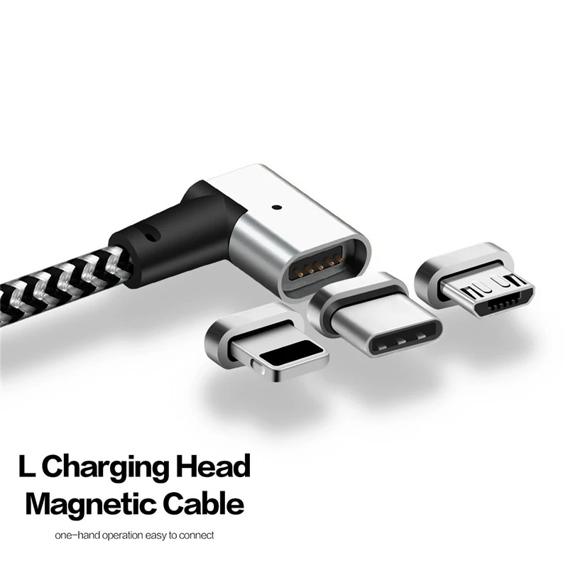 3/6/10FT 90 градусов IOS/Micro USB/USB-C Магнитный Зарядное устройство Кабельный ввод шнура для samsung Note 8 S8 S7 S6 LG G6 для iPhone