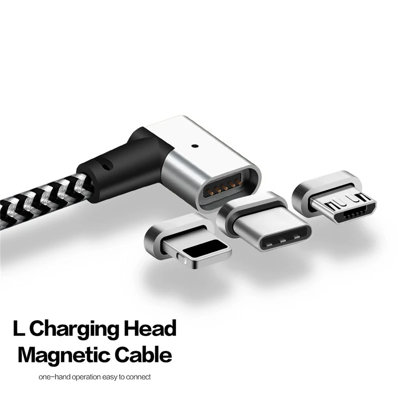 3/6/10 футов 90 градусов IOS/Micro USB/USB C Магнитный Кабель зарядного устройства для Samsung Note