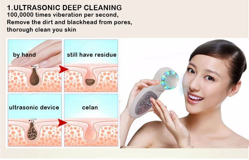 ultrasonic photon massager skin care therapy machine