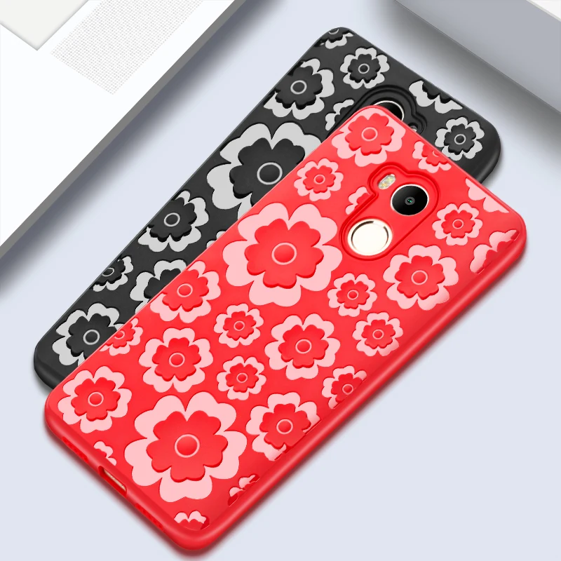 Luxury Patterned Soft TPU Engraving Flower Phone Case for Xiaomi Redmi 4 Pro Shockproof Full Protection Cover Coque |