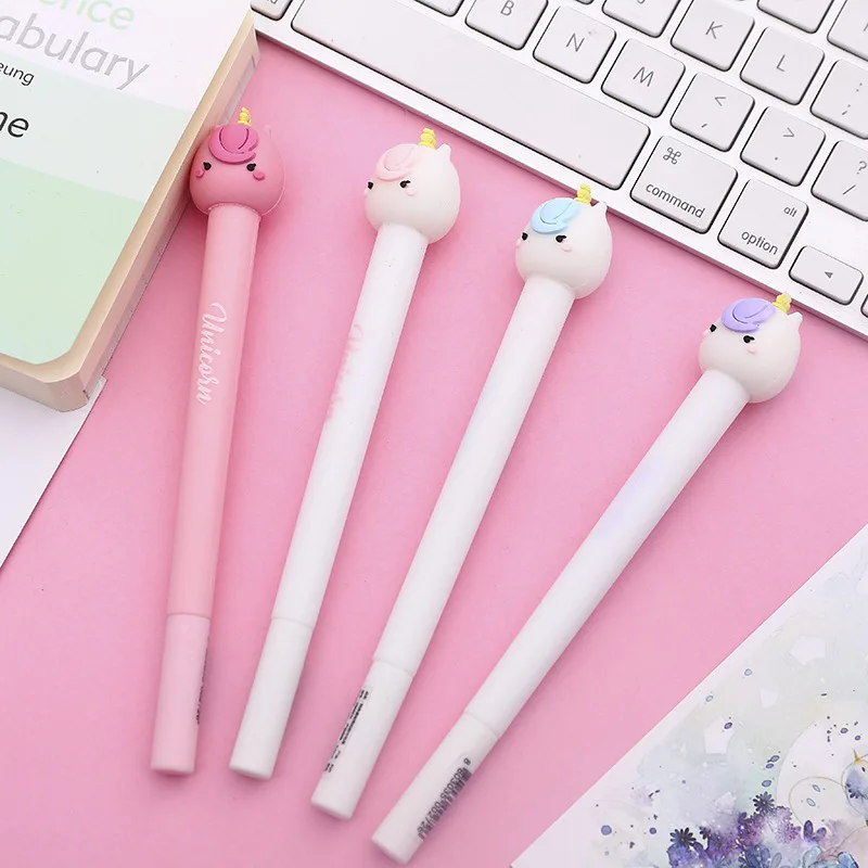 

48pcs Gel Pens Cartoon Unicorn Secret Black Student Gel Ink Pens Pens for Writing Cute Stationery Office School Supplies 0.5mm