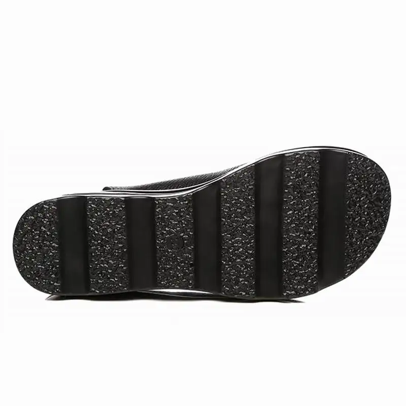GKTINOO Genuine Leather Shoes Summer Women Sandals 2019 Elegant Comfortable Women Shoes Fashion Sandals Platform Wedges Sandals
