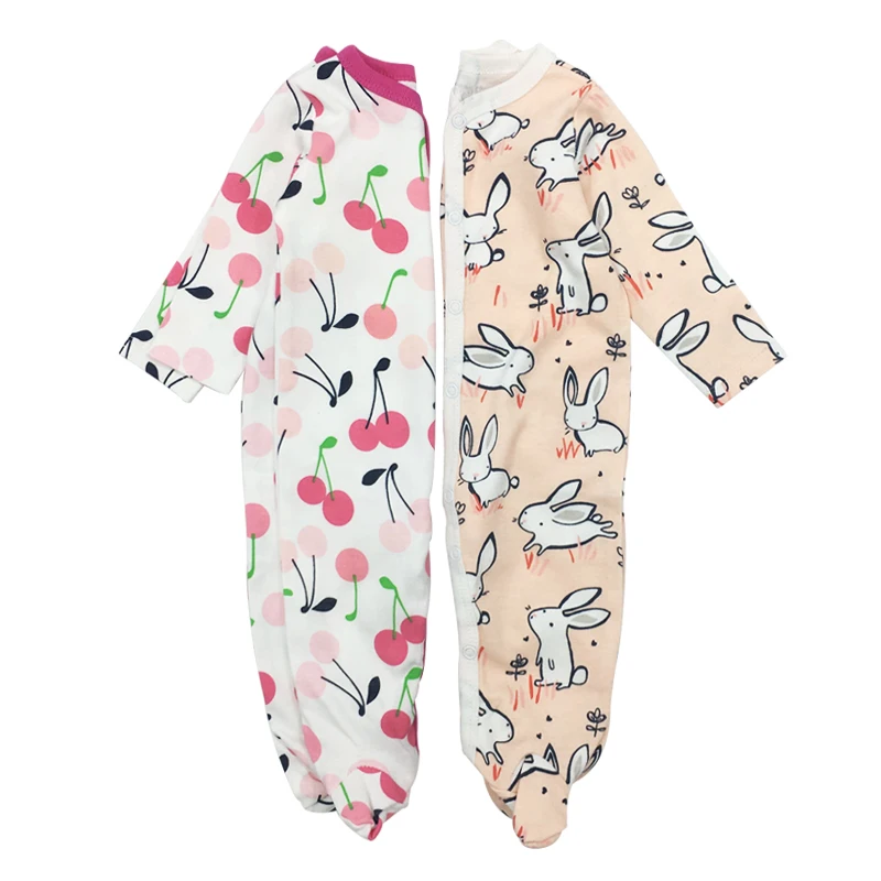 Baby Clothes Newborn Toddler Infant Girls Boy Pajamas 0-12 Months Cute Cartoon Print Babies Romper