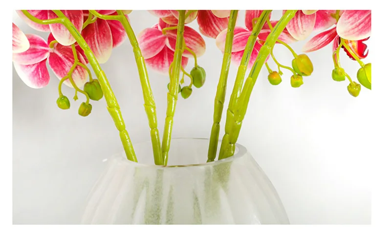 Flone Artificial Silk Fake Flowers 70cm Artificial Butterfly Orchid Flowers Branch Wedding Living room Home Warm Decoration (18)
