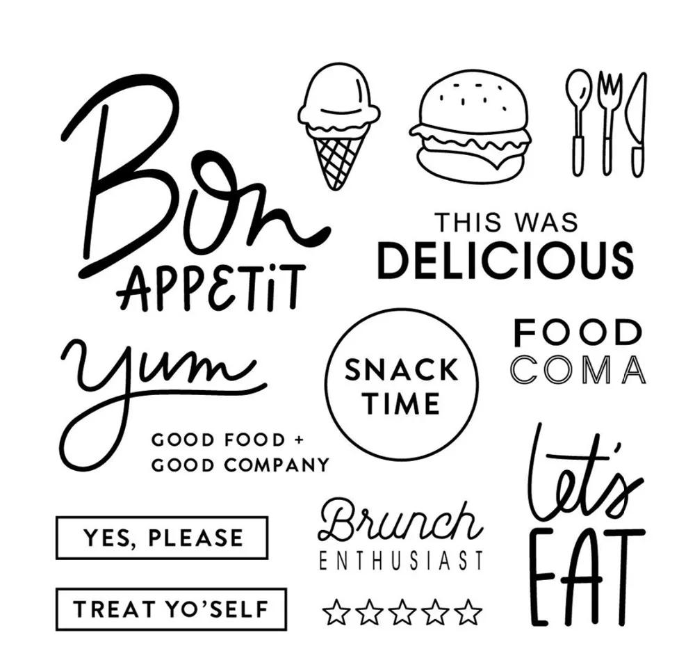 

Good food stamp Clear Stamp for Scrapbooking Transparent Silicone Rubber DIY Photo Album Decor F7