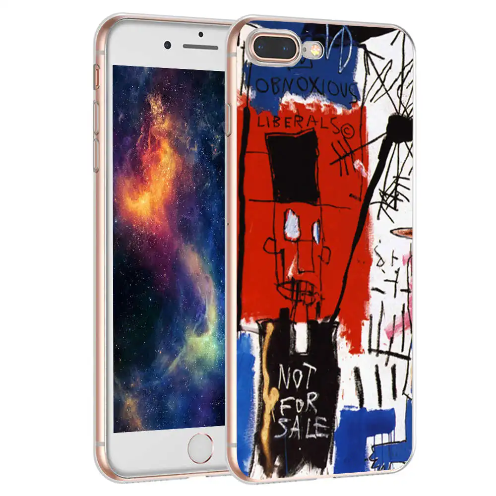 Minason, художественный чехол с граффити Jean Michel Basquiat для iPhone X, 5 S, 5S, XR, XS Max, 6, 6 S, 7, 8 Plus, мягкий силиконовый чехол для телефона, Fundas - Цвет: SJK2136011TM