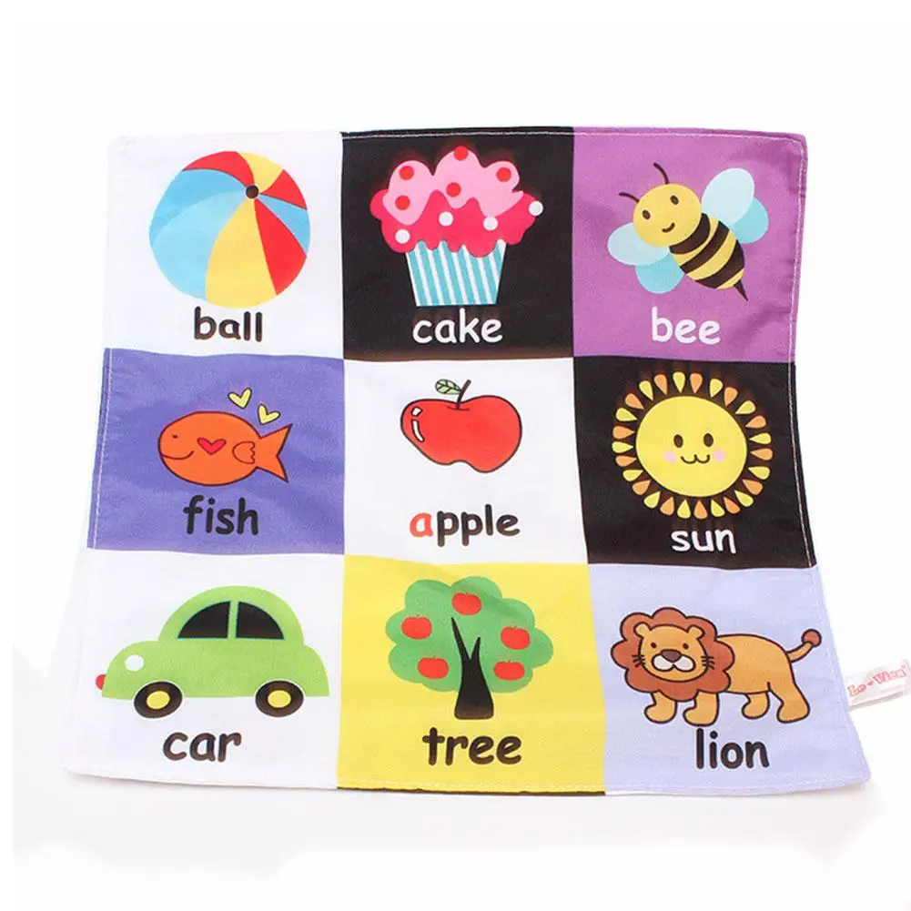 

Infant's Early Education Toys Nine-rectangle-grid Sounding Paper Tear-resistant Cloth Book