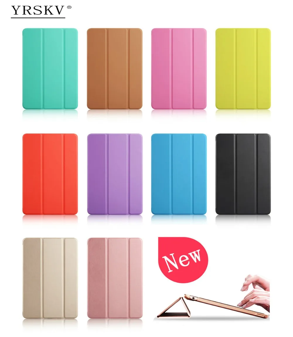

YRSKV New Yippee Color PU Leather Slim Magnetic Front Smart Cover Skin+Hard PC Back Tablet Case for iPad 9.7 inch (2017)-(2018)