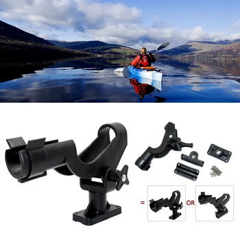 

Boat Assault Boats Kayaking Yacht Fishing Tackle 360 Rotatable Fishing Support Rod Holder With Screws Accessory Tool