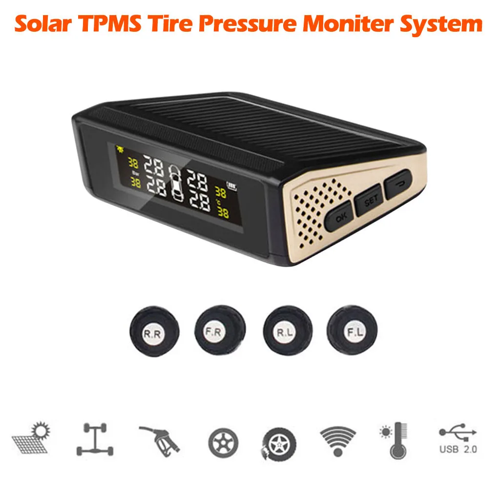 

CARPRIE Instrument Tool hot sale Car TPMS Wireless Tire Pressure Monitoring System LCD + 4 External Sensors high quality 9625