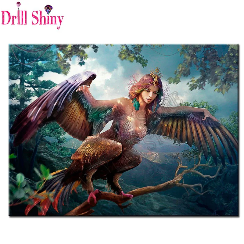 

New Needlework Square Drill Diamond Embroidery woman Chicken demon Diy Diamond Painting Rhinestones Full Diamond mosaic picture