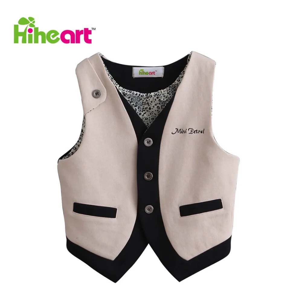 Free Shipping Kids Vests Fashion Boy Waistcoats Baby Boy V neck