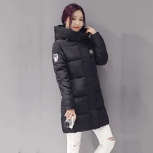 Winter Women’s Fashion Down Warm Coats 2016 New Arrival Fashion Long sleeve Hooded Jackets Slim Style Casual Parka Coat 3XL