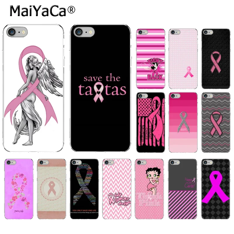 

MaiYaCa Girl Breast Cancer pink Ribbon Popular Custom TPU Phone Cover for iPhone 5 5S SE 6 6S Plus 7 8 XR X XS MAX Coque Shell