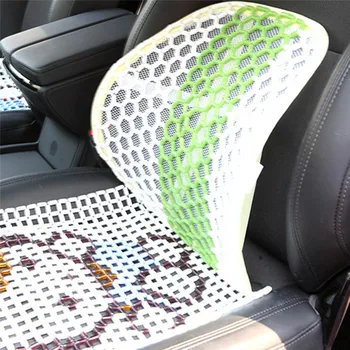 

New Summer Glass Beads Car Cushion Cover Hollow Green White Stripes Lumbar Cushion for Car Office Auto Cars Seat Lumbar Support