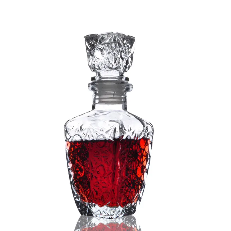 

1PC Glass Whiskey Liquor Wine Drinks Decanter Crystal Bottle Wine Carafe Gift 250ML 500ML 850ML JR 1081