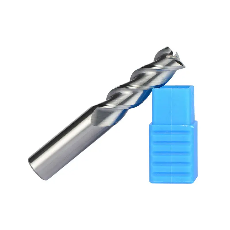

DIY End Mill Drill CNC Metalworking 2Pcs Replacement 3 Flute Set Solid Tungsten Carbide HRC45 Equipment Practical