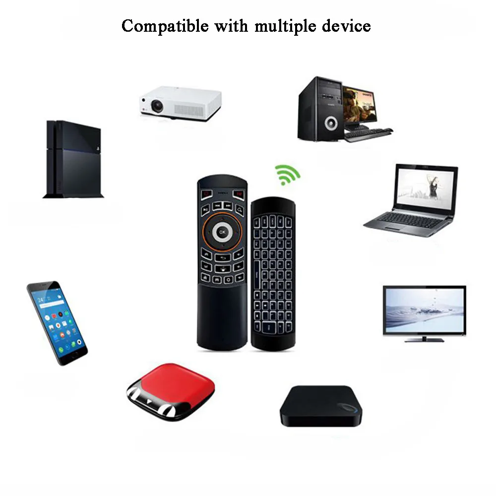 Беспроводная Клавиатура Fly Air Mouse 2 4 ГГц соматосенсорная Гироскопическая
