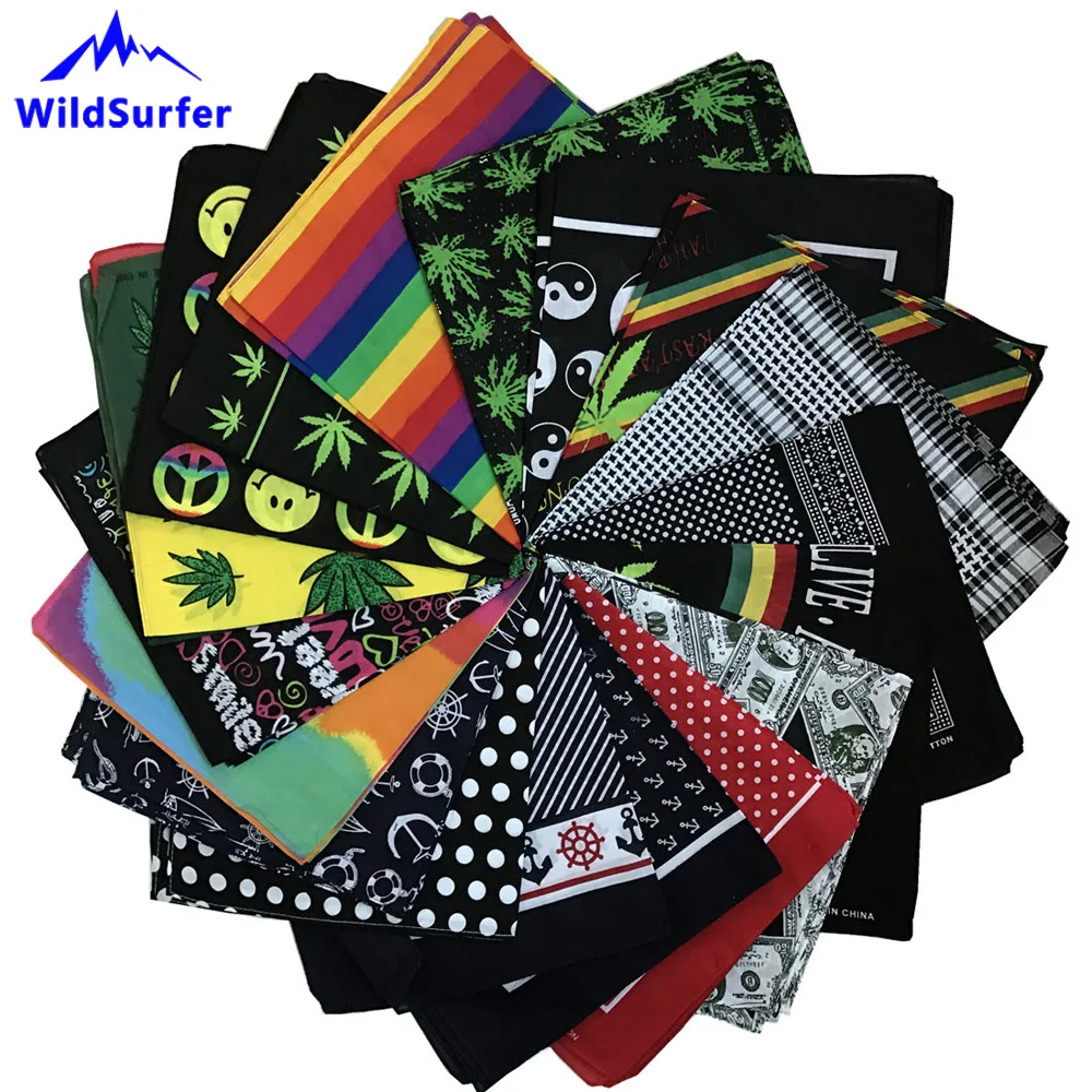 WildSurfer красивые хлопковые банданы в стиле хип хоп маска для лица шарф головной