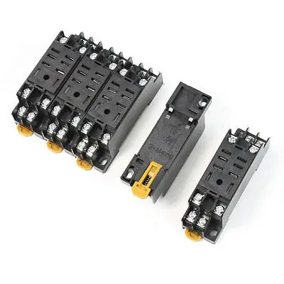

5 Pcs DIN Rail Mounting Plastic Relay Socket Base Holder for 8 Pin Relay