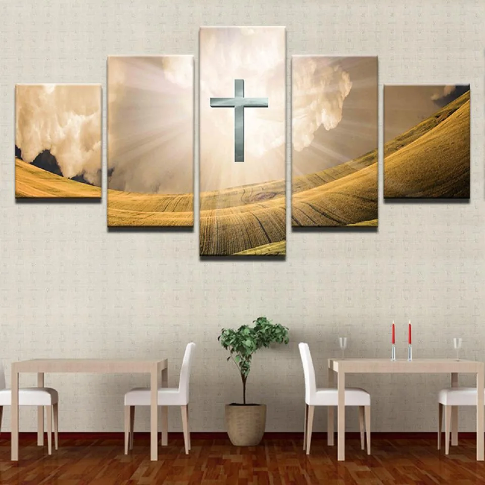 Pictures-Painting-Canvas-Living-Room-Modular-Wall-Art-5-Panel-Christ-Cross-Holy-Light-Frame-HD.jpg_640x640