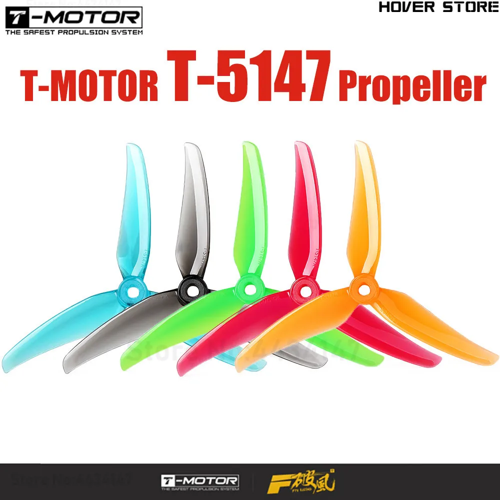 

10pcs / 5pair T-MOTOR T5147 5147 3 Blade cw ccw Propeller prop compatible POPO brushless motor for FPV RC Racing Drone frame