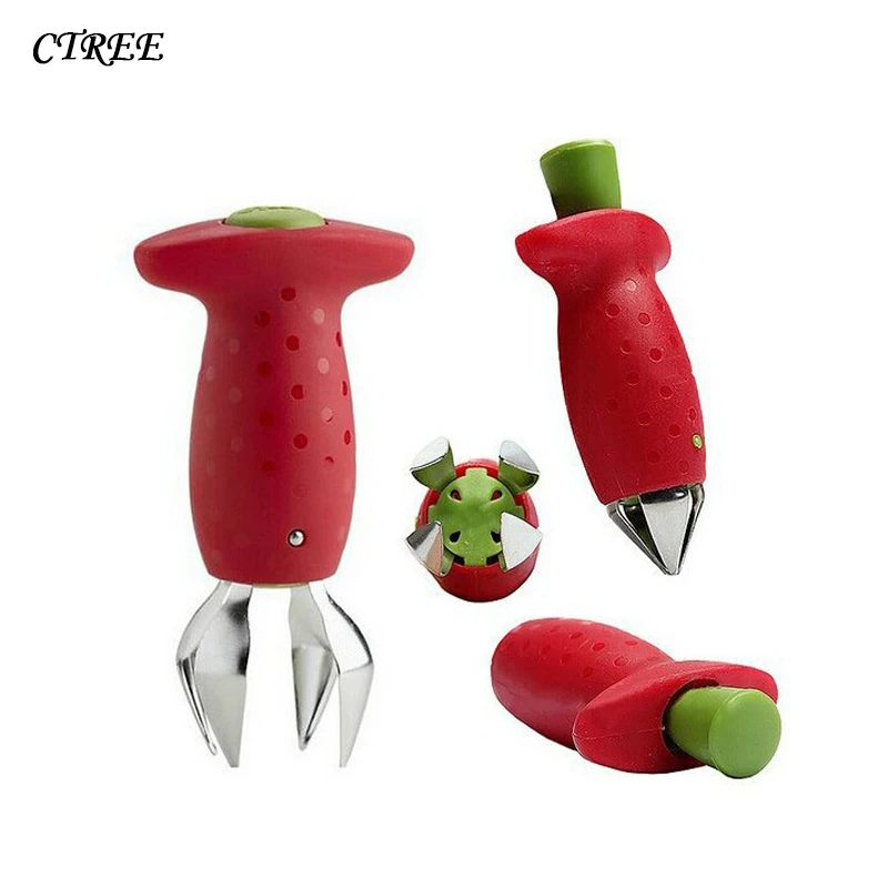 

CTREE 1Pcs Strawberry Staninless Steel Tomato Stalks Fruit Leaf Knife Stem Remover Gadget Strawberry Huller Kitchen gadgets C207