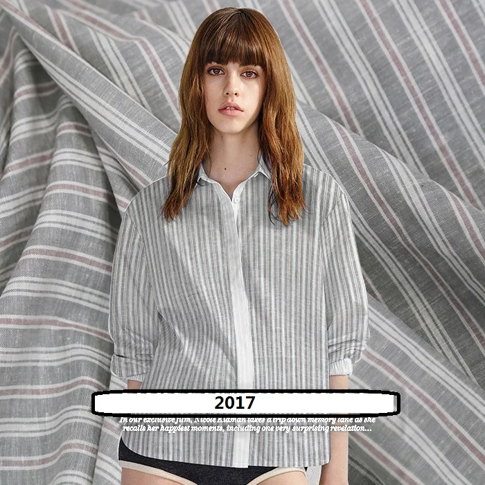 

Italy yarn dyed cotton dress skirt retro striped trousers shirt fabric