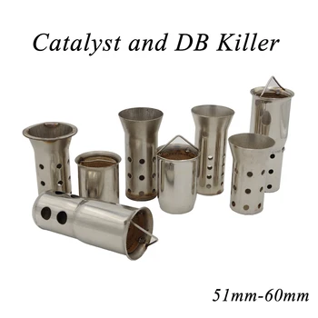 

Universal 51/60MM free shipping Front Mid End Catalyst DB Killer for Motorcycle Exhaust Muffler Silencer Noise Sound Eliminator