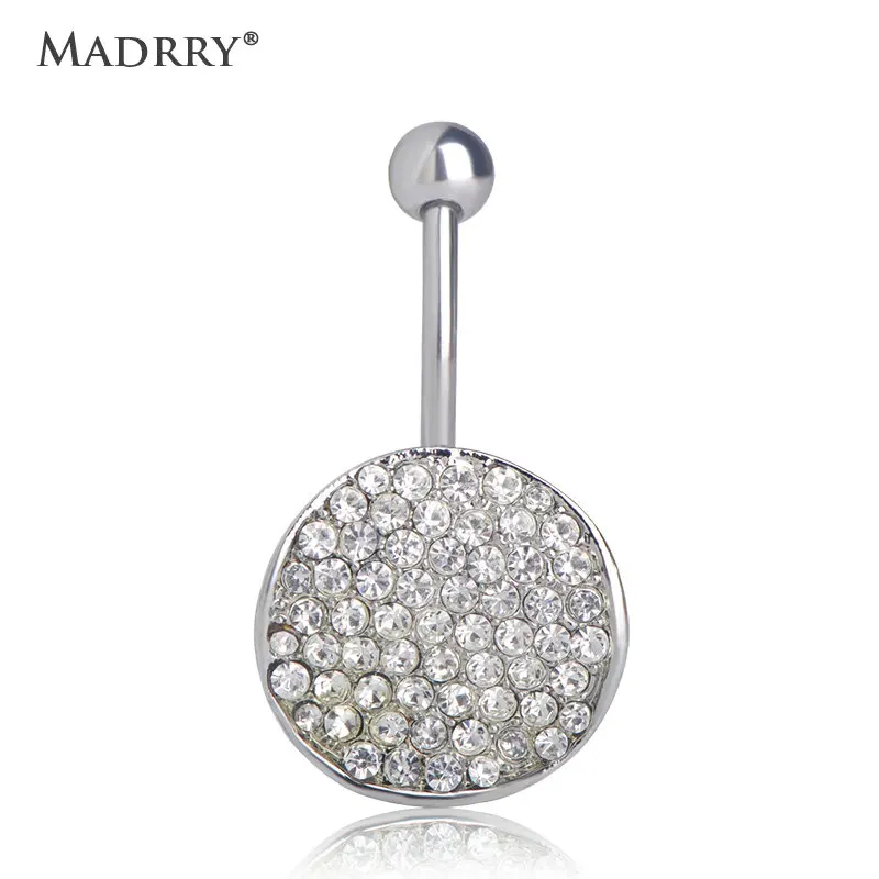 Madrry Crystal Belly Button Rings Crystal Body Jewelry Belly Button