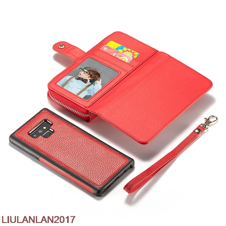 Чехол кобура для samsung Note9 Съемный PU кожаный кошелек магнетизм защитный чехол