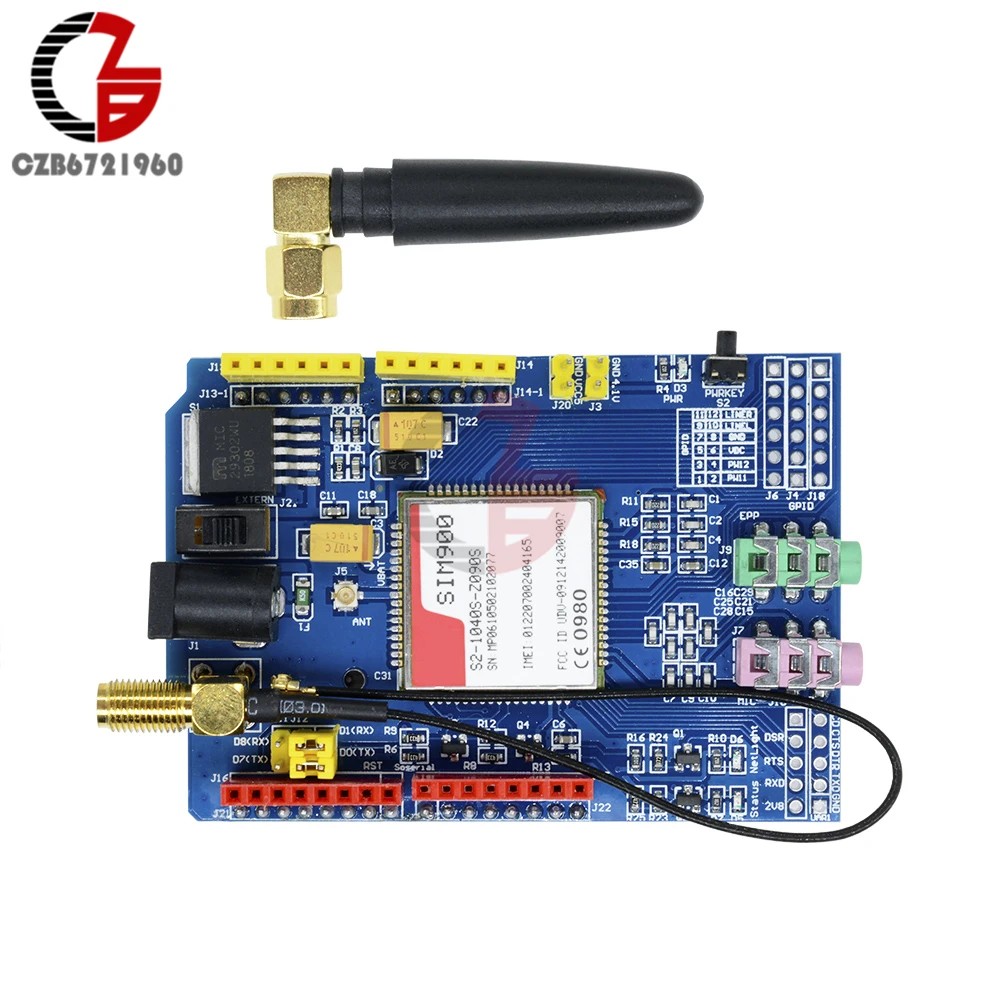 SIM900 850/900/1800/1900 МГц GPRS GSM щит макетная плата четырехдиапазонный модуль комплект с