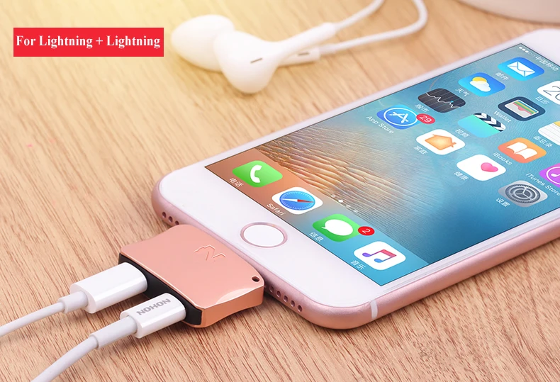 Nohon Adapter For Lightning to For Dual Lightning or For Lightning to For Lightning + 3.5mm Audio  Details  (16)