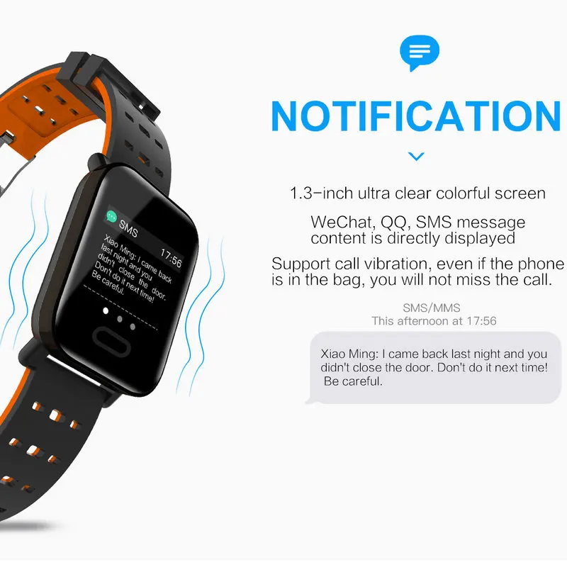 A6 Смарт-часы для мужчин и женщин монитор сердечного ритма спортивный фитнес-трекер кровяное давление водонепроницаемые умные часы IOS Android телефон