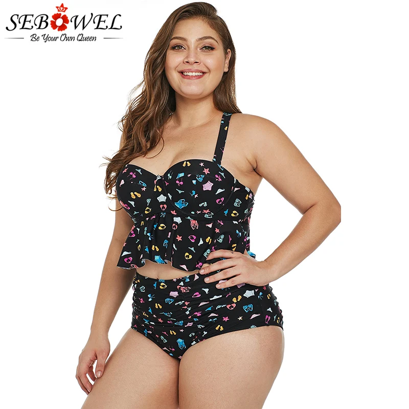 Plus-Size-Pattern-Print-Ruffle-Two-Piece-Swimwear-LC410756-2-3 