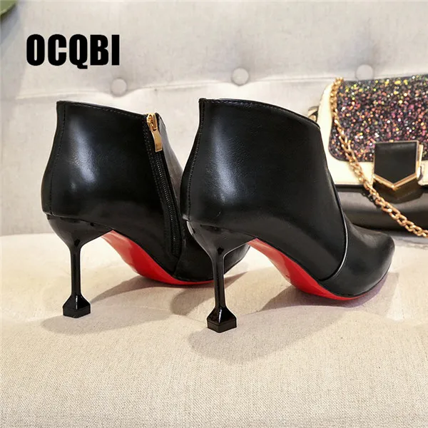 red bottom heel boots