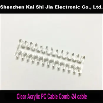 

50PCS/ Lot Clear Acrylic PC Cable Comb for 3mm Cables - 24 Cable