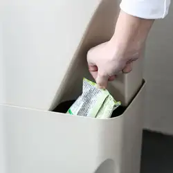 Укладка классификация мусорный бак креативный бытовой пластиковая корзина для хранения кухня многослойный мусорный бак прямоугольная