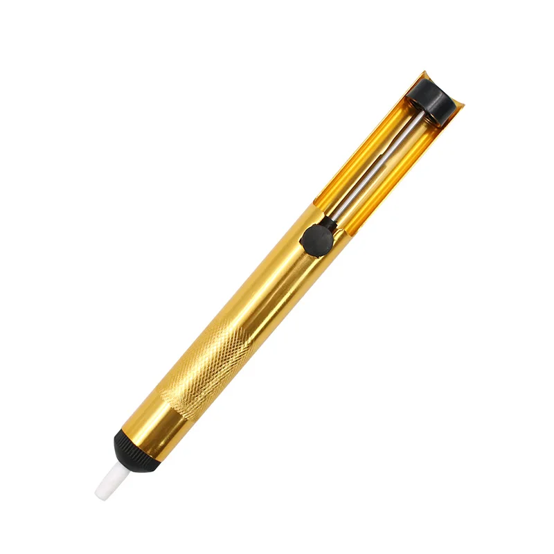 Aluminum Metal Desoldering Pump Suction Tin Gun Soldering Sucker Pen Removal Vacuum Soldering Iron Desolder Hand Welding Tools welding torch holder Welding & Soldering Supplies