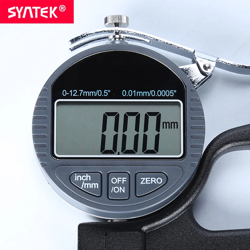 Электронный цифровой толщиномер Syntek толщина 12 7 25 4 мм 0 01/0 001 микрон индикатор