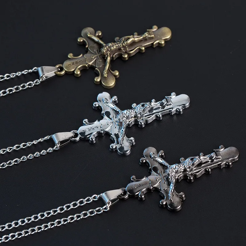 

Satan Cross titanium steel 316L Stainless steel Pendant Necklace Satanism gothic punk jewelry CX44