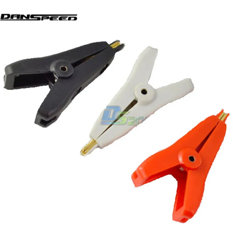 3 Pcs 10A 50mm Battery Test Clip Alligator Kelvin Test Copper Insulated