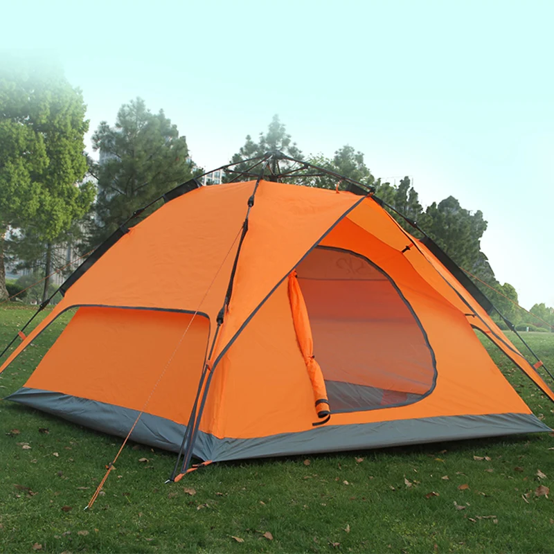 

Double Use Camping Tent 4 Person Quick Open Tents 4 Season 2 Layer Rainproof UV protection Beach Tents Automatic Camping Tent