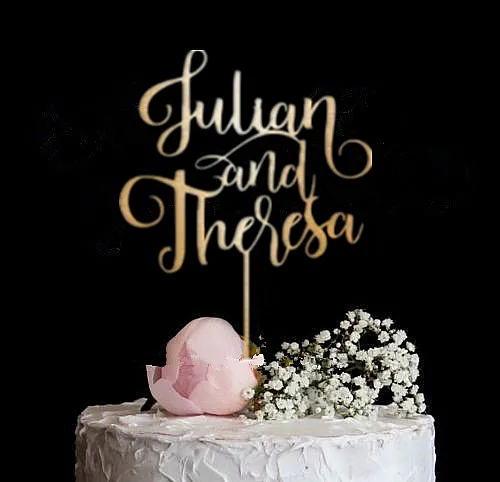 

Personalized Cake Topper Custom Name for you Wedding Cake Topper Engagement Cake Topper Monogram Anniversary Topper