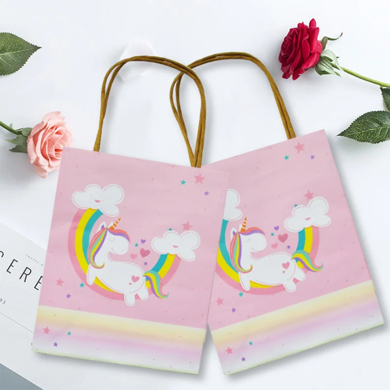 5 pcs/lot Cute Happy Birthday Them Party Gift Bag Paper Gift Bag with