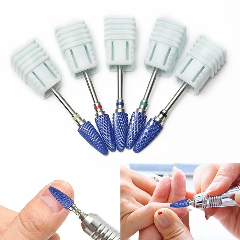 

1PC Blue Nail Drill Bit Electric Manicure Pedicure Apparatus for Manicure Milling Cutter Rotary Burr Remove Nail Gel Tool