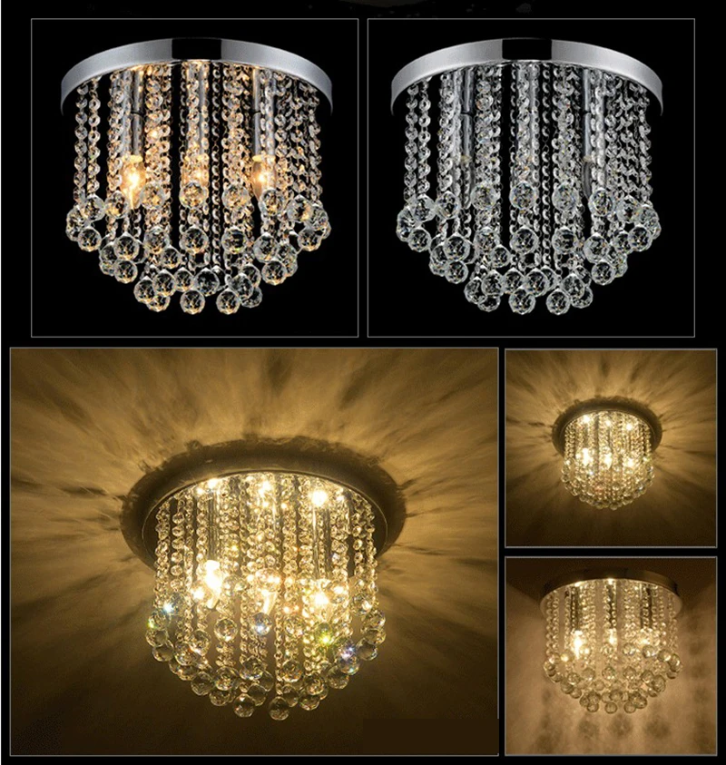 Led de Cristal Sala Estar Lâmpada Moderna Simples Varanda Entrada 7 High Quality Luzes e Iluminação