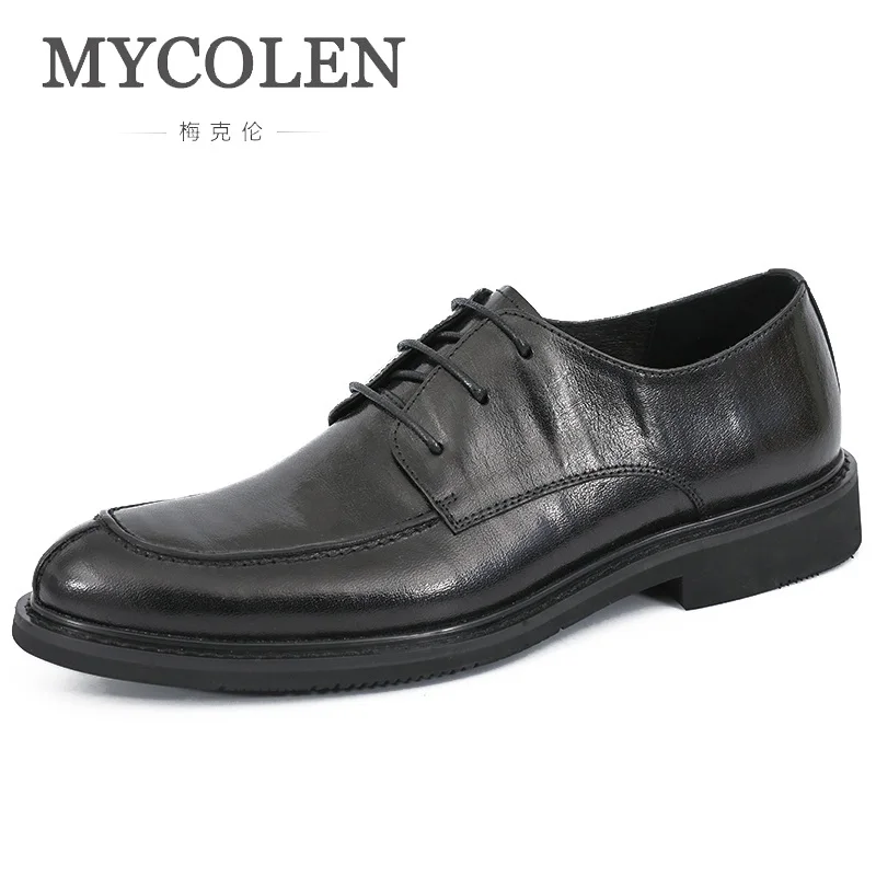 

MYCOLEN New Arrivals Men Black Wine Red Shoes Leather Pointed Toe Men Shoes Luxury Designers Shoes Sapato Social Masculino