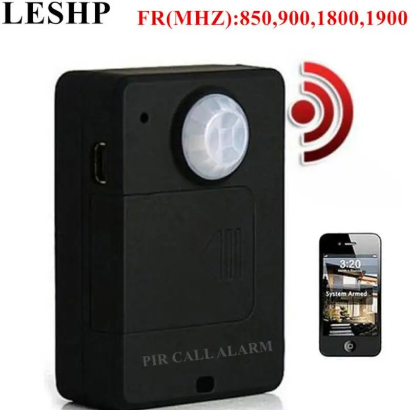 LESHP мини ПИР сигнализации Сенсор A9 инфракрасный, GSM Беспроводной сигнализации Высокая чувствительность монитор обнаружения движения Anti-theft